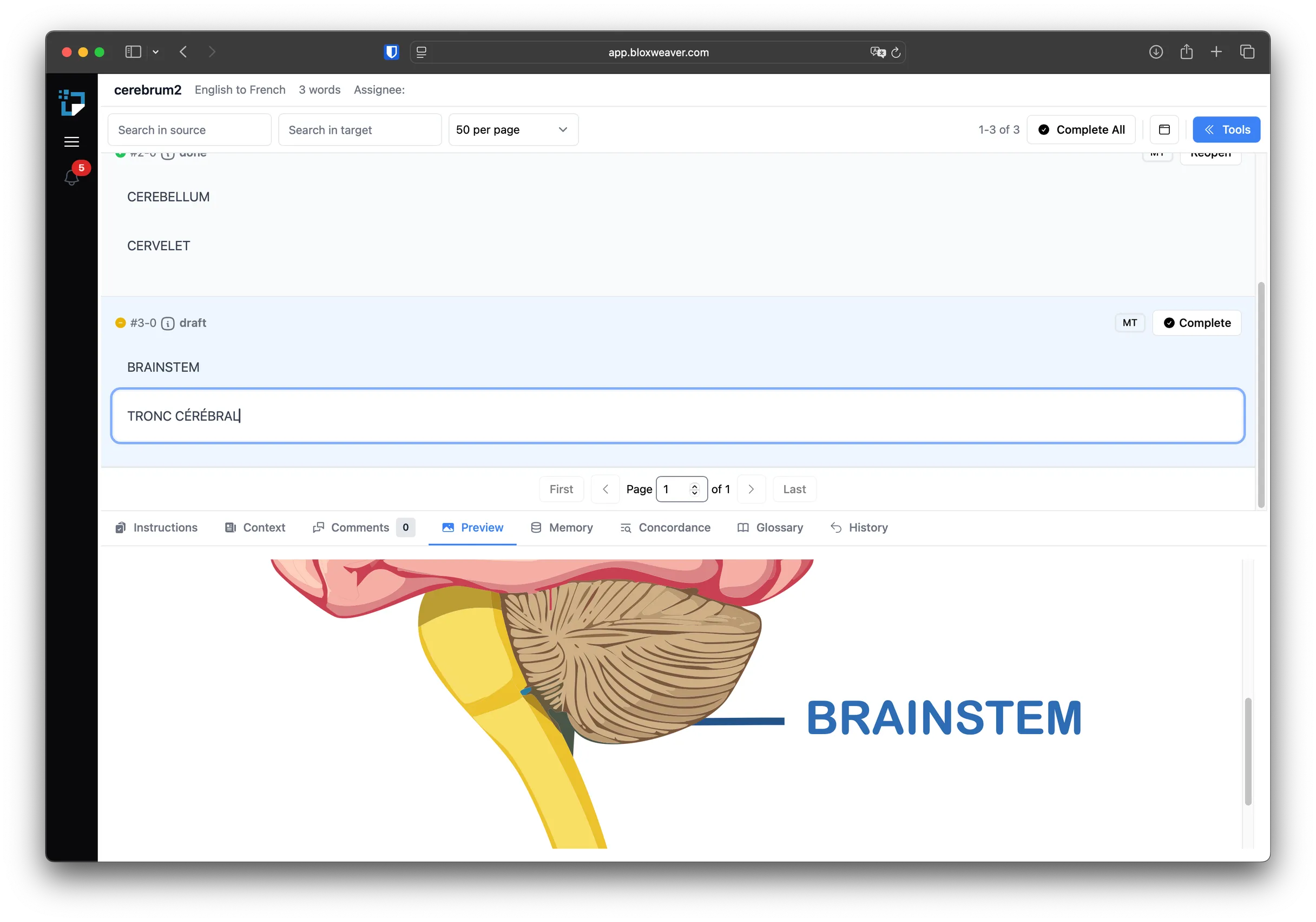 BloxWeaver context interface showing enhanced contextual information